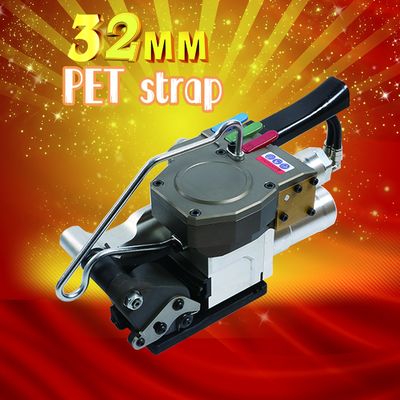 Beli 6000N Tension Force Handheld Pneumatic Polyester Strapping Tool Wrapping Machine Untuk 32mm PET Welding Banding Packaging Balers online manufacture